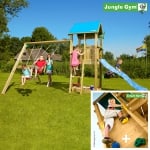 Jungle Gym Jungle Castle+SwingModule Xtra+RockModule детский городок