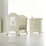 Детская мебель Erbesi Tiffany комод пеленальный с ванночкой со стразами Swarovski