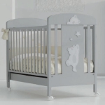 Детская мебель Erbesi Cucu кроватка (125х65 см) glossy grey