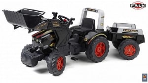 FALK Трактор-экскаватор педальный с прицепом черный 